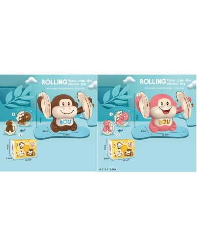 Мавпочка музична, обертається, в асортименті, у коробці 13,5х8,5х9,5 см