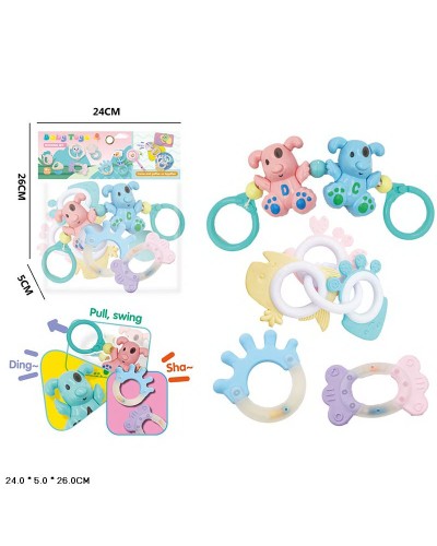 Набір брязкалець на коляску та в ручку, у пакеті 24х5х26 см