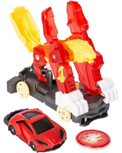 Машина-трансформер Screechers Wild! «Хелфаєр Тайгер» з машинкою та диском, у коробці 16х6х20 см