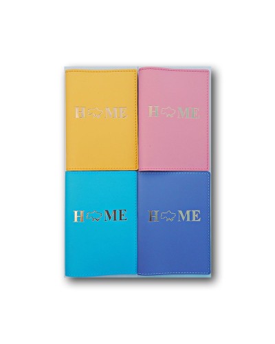 Обкладинка на документ «HOME» зі шкіри, 95х135 мм
