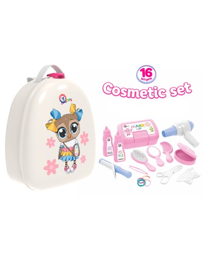Косметичний набір з 16 предметів у рюкзаку 26,5х21,5х13 см, ТМ Технок