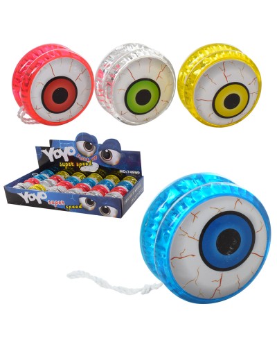 Йо-йо «Око» 5,5 см зі світлом, на батарейці, в асортименті, у дисплеї 38х17х6 см