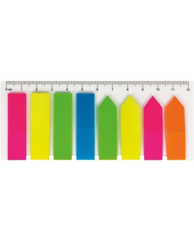 Стікер - закладки «Стрілки», клеєні, 12х45 мм, пластикові, ТМ Economix