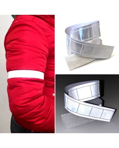 Пов'язка світловідбивна (флікер) на липучці, ПВХ, 55х2,5 см, ТМ Economix