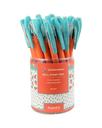 Ручка «Watermelon» кулькова синя, ТМ Axent
