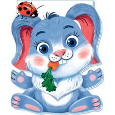 «Кумедні лапки. Зайчик» на 10 сторінок з твердою обкладинкою 16х13 см, ТМ Ранок