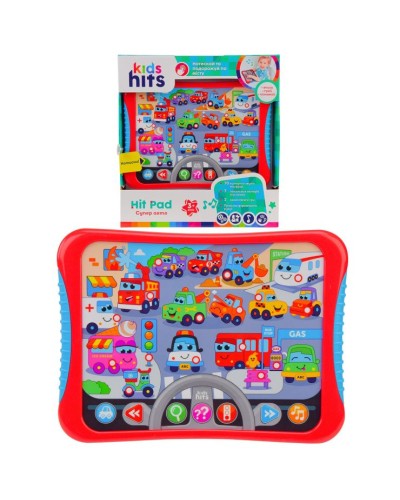 Планшет «Супер авто» зі звуком та українською озвучкою, правила дорожнього руху, на батарейцы, у коробці 23,8х17х2 см