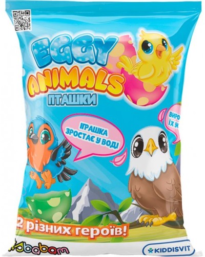 Зростаюча іграшка в яйці «Eggy Animals. Птахи» в асортименті, 12 шт у дисплеї 20х23х10 см, Sbabam