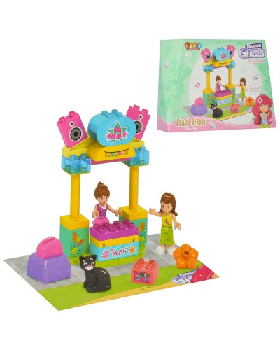 Конструктор JDLT «Концертний майданчик», 28 деталей, фігурки, у коробці 30х23х7,5 см