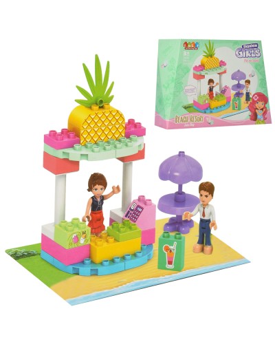 Конструктор JDLT «Кафе», 28 деталей, фігурки, у коробці 30х23х7,5 см