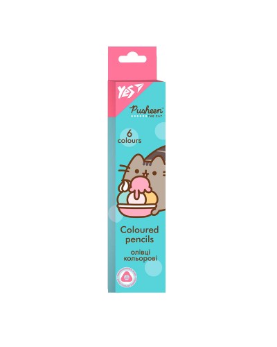 Олівці кольорові «Pusheen» на 6 кольорів, ТМ Yes