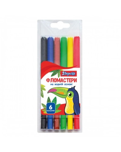 Фломастери «Zoo Land», 6 кольорів, ТМ 1Вересня