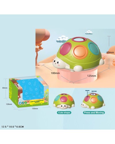 Сортер «Черепашка» на 7отворів та активними кнопками, на батареці, у коробці 13х8х13 см