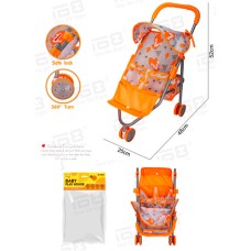 Коляска для ляльки 48х25х53 см металева прогулянкова, у пакеті 27х57х7 см