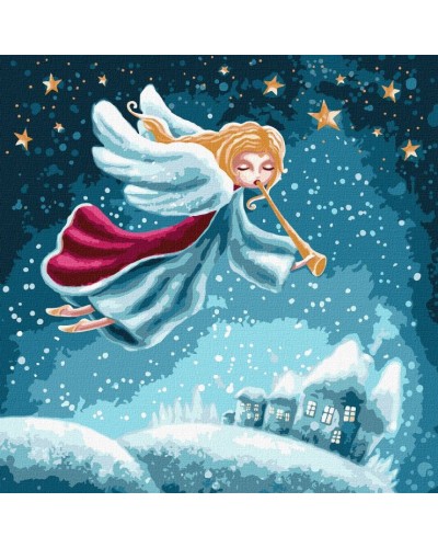 Картина за номерами «Різдвяний ангел» 40х40 см, ТМ Ідейка
