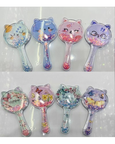 Дзеркальце 8,5 см з блискітками, в асортименті, у пакеті