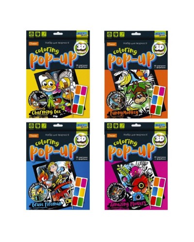 Набір для творчості «3Д картинка з фарбами», в асортименті, ТМ Апельсин