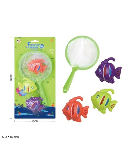 Набір для купання «Рибки» з сачком, на планшетці 34х16 см