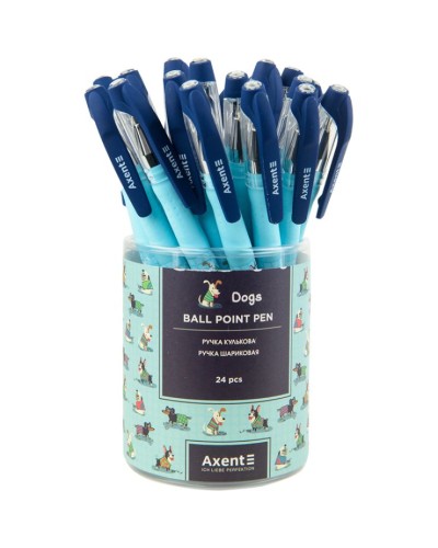 Ручка «Dogs» кулькова синя, ТМ Axent