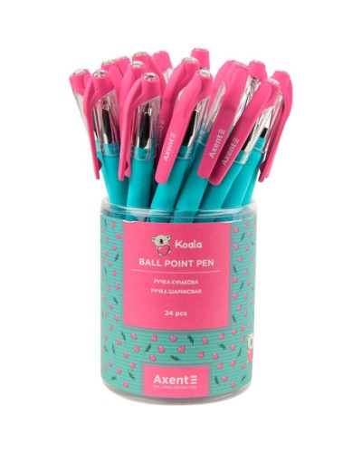 Ручка «Koala» кулькова синя, ТМ Axent