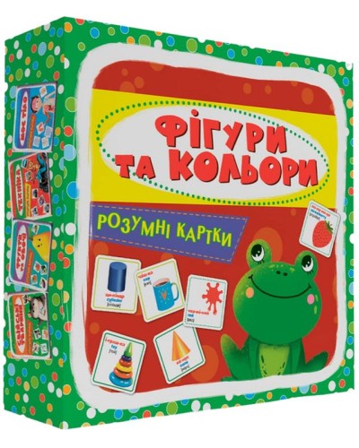 «Розумні картки. Фігури та кольори» з 30 картоннх карток 10х10 см, ТМ Кристал Бук