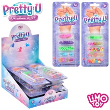 Бісер, намистини, підвіски, нитки, на листі, в асортименті, 20 шт в дисплеї, 27х21х13 см