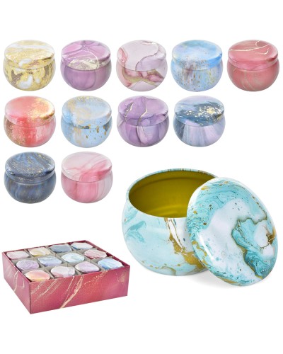 Скринька металева 8х8х5 см, в асортименті, у дисплеї 33х24х10 см