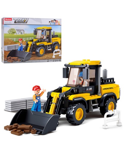 Конструктор «Бульдозер» на 212 деталей з фігурками, у коробці 28,5х23,5х5,5 см, SLUBAN