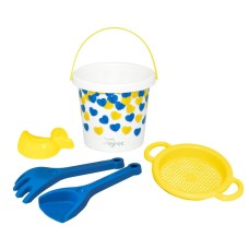 Набір для піску «Українське сердечко» з 5 елементів з термонаклейкою, TМ Тигрес