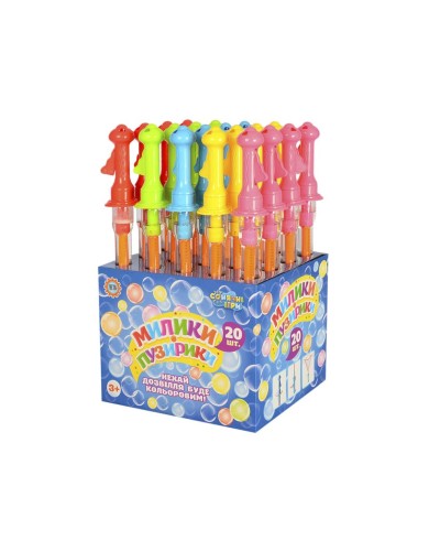 Мильні бульбашки «Меч» 40 см, в асортименті, 20 шт у дисплеї 25,5х40,5х20,5 см