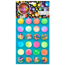 Стрибуни 3,5 см, каучук, в асортименті, 24 шт на листі 34х18,5х3,5 см