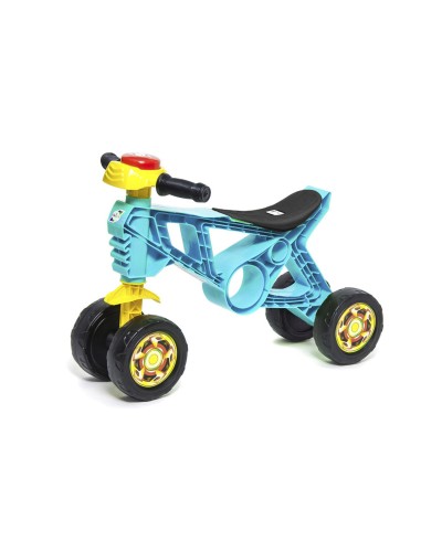 Мотоцикл-велобіг 4-колісний 57х28х38 см бірюзовий з максимальним навантаженням до 20 кг, ТМ Оріон