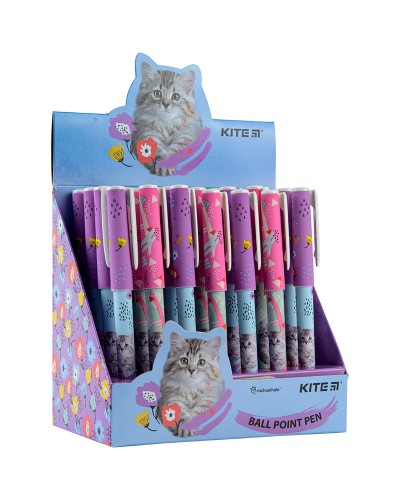 Ручка «Kitten» кулькова синя, TM KITE
