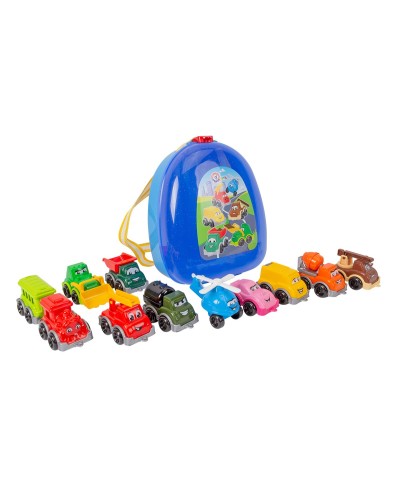Транспорт «Міні» 11 машинок, в рюкзаку 26,5х21,5х13 см, ТМ Технок