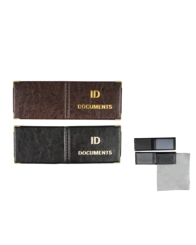 Обкладинка на документ ID з вкладишем 90х110 мм зі шкірзаму, ТМ Tascom