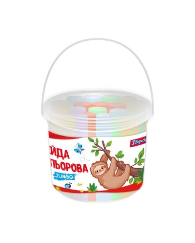 Крейда « Zoo Land» JUMBO кольорова, 16 шт у відрі, ТМ YES