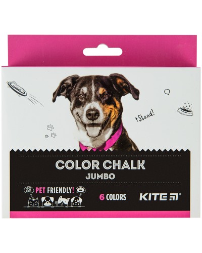 Крейда «Kite Dogs» кольорова на 6 кольорів,ТМ Kite