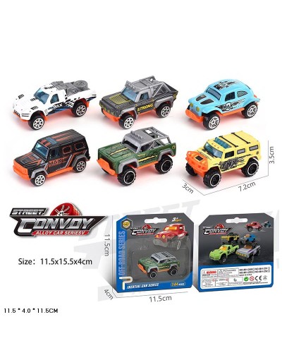 Машина металева інерційна, в асортименті, на планшетці 11,5х4х11,4 см