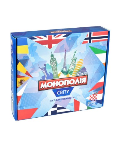 Гра настільна «Монополія світу», у коробці 34х29х5 см, ТМ Strateg