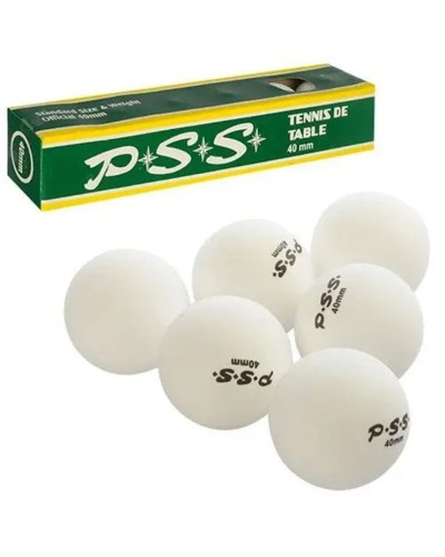 Набір тенісних кульок, 6 шт. по 40 мм, у коробці 24х4х4 см