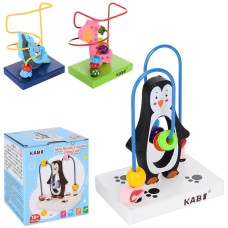 Дерев'яна іграшка «Лабіринт», на дроті, звірята, в асортименті, в коробці 13х13х10 см