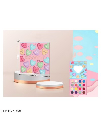 Дитяча косметика: палетка тіней, люстерко, пензлик, у коробці 14,4х14,5х1 см