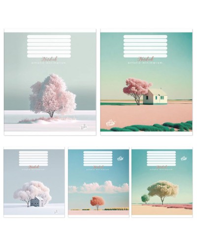 Зошит, 18 аркушів, клітинка, «Художній мінімалізм», №2382, ТМ Brisk