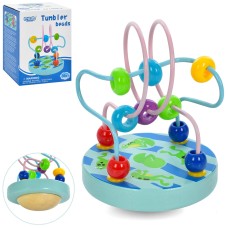 Дерев'яна іграшка «Лабіринт» на дроті з балансиром, у коробці 13х9,5х9,5 см