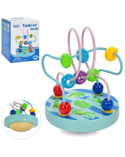 Дерев'яна іграшка «Лабіринт» на дроті з балансиром, у коробці 13х9,5х9,5 см