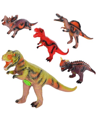 Динозавр 30-37 см зі звуком, на батарейці, в асортименті, у пакеті 30х13х13 см