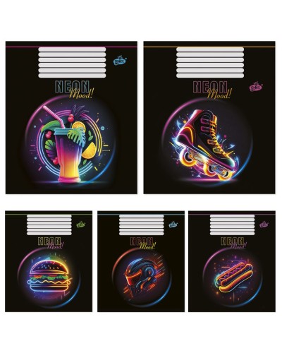 Зошит, 18 аркушів, клітинка, «Неон», №2384, ТМ Brisk