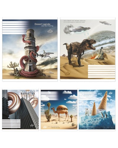 Зошит на 96 аркушів у клітинку «Арт-колекція», №2401, ТМ Brisk