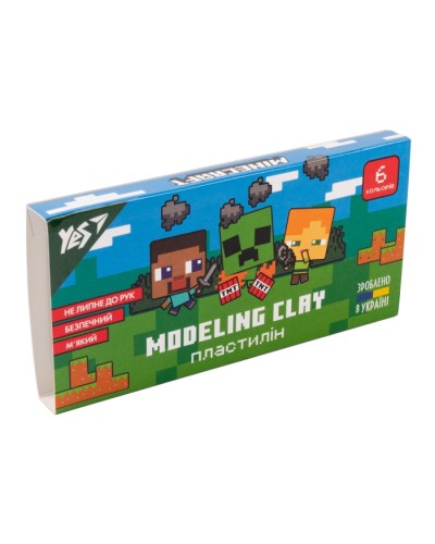 Пластилін «Minecraft», 6 кольорів, 120 г, ТМ YES