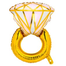 Кульки фольговані «Каблучка з діамантом», 64х61см